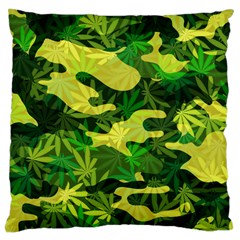 Marijuana Camouflage Cannabis Drug Large Cushion Case (two Sides)