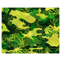 Marijuana Camouflage Cannabis Drug Double Sided Flano Blanket (medium) 