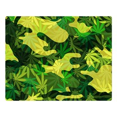 Marijuana Camouflage Cannabis Drug Double Sided Flano Blanket (large) 