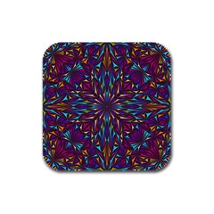 Kaleidoscope Triangle Curved Rubber Square Coaster (4 Pack)  by HermanTelo