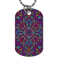 Kaleidoscope Triangle Curved Dog Tag (two Sides)