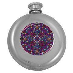 Kaleidoscope Triangle Curved Round Hip Flask (5 Oz)