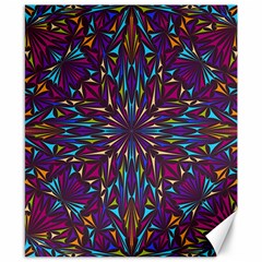 Kaleidoscope Triangle Curved Canvas 8  X 10  by HermanTelo