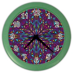 Kaleidoscope Triangle Curved Color Wall Clock