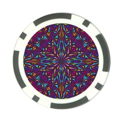 Kaleidoscope Triangle Curved Poker Chip Card Guard