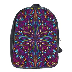 Kaleidoscope Triangle Curved School Bag (large)