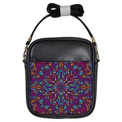 Kaleidoscope Triangle Curved Girls Sling Bag