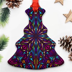 Kaleidoscope Triangle Curved Christmas Tree Ornament (two Sides)