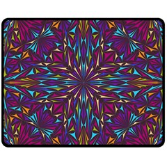 Kaleidoscope Triangle Curved Double Sided Fleece Blanket (medium) 