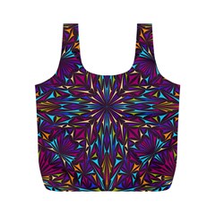 Kaleidoscope Triangle Curved Full Print Recycle Bag (m) by HermanTelo