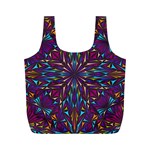 Kaleidoscope Triangle Curved Full Print Recycle Bag (M) Front