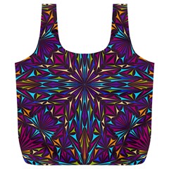 Kaleidoscope Triangle Curved Full Print Recycle Bag (xl) by HermanTelo