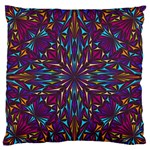 Kaleidoscope Triangle Curved Large Flano Cushion Case (One Side) Front