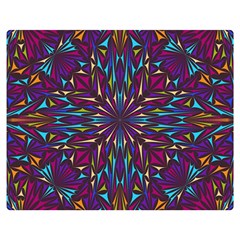 Kaleidoscope Triangle Curved Double Sided Flano Blanket (medium) 