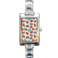 Macaron Bread Rectangle Italian Charm Watch by HermanTelo