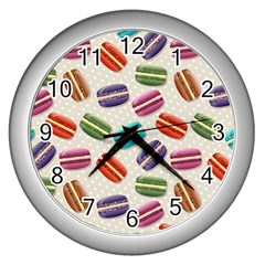 Macaron Bread Wall Clock (silver) by HermanTelo