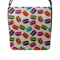 Macaron Bread Flap Closure Messenger Bag (l)