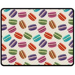 Macaron Bread Double Sided Fleece Blanket (medium) 