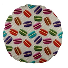 Macaron Bread Large 18  Premium Flano Round Cushions