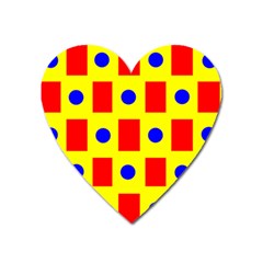 Pattern Circle Plaid Heart Magnet by HermanTelo