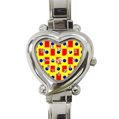 Pattern Circle Plaid Heart Italian Charm Watch