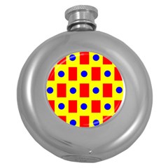 Pattern Circle Plaid Round Hip Flask (5 Oz)