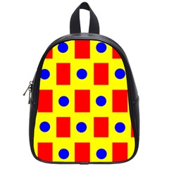 Pattern Circle Plaid School Bag (small)