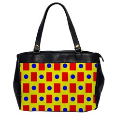 Pattern Circle Plaid Oversize Office Handbag by HermanTelo