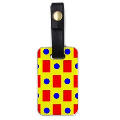 Pattern Circle Plaid Luggage Tag (one Side)