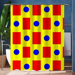 Pattern Circle Plaid Shower Curtain 60  X 72  (medium) 