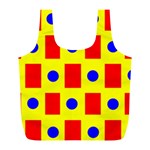 Pattern Circle Plaid Full Print Recycle Bag (L) Back