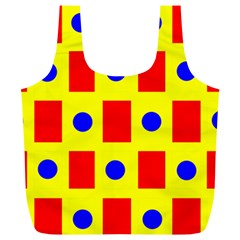 Pattern Circle Plaid Full Print Recycle Bag (xl)