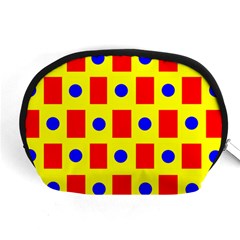 Pattern Circle Plaid Accessory Pouch (medium)