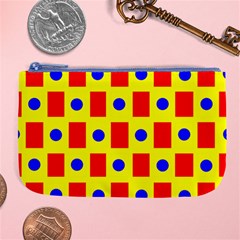 Pattern Circle Plaid Large Coin Purse by HermanTelo