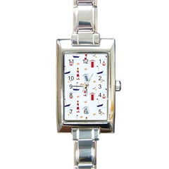 Nautical Sea Rectangle Italian Charm Watch