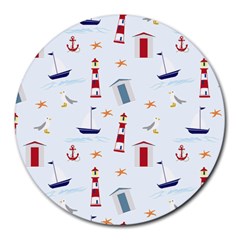 Nautical Sea Round Mousepads