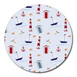 Nautical Sea Round Mousepads Front