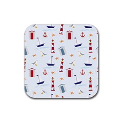 Nautical Sea Rubber Coaster (Square) 