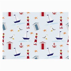 Nautical Sea Large Glasses Cloth (2 Sides)