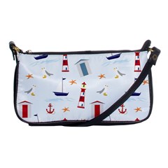 Nautical Sea Shoulder Clutch Bag