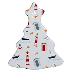 Nautical Sea Christmas Tree Ornament (Two Sides)