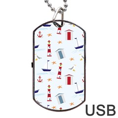 Nautical Sea Dog Tag USB Flash (Two Sides)