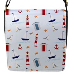 Nautical Sea Flap Closure Messenger Bag (S)