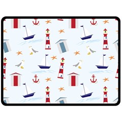 Nautical Sea Double Sided Fleece Blanket (Large) 