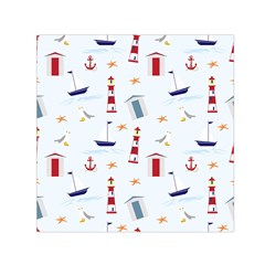 Nautical Sea Small Satin Scarf (Square)