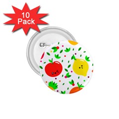 Pattern Fruits Orange Green 1 75  Buttons (10 Pack) by HermanTelo