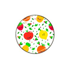 Pattern Fruits Orange Green Hat Clip Ball Marker (4 Pack) by HermanTelo