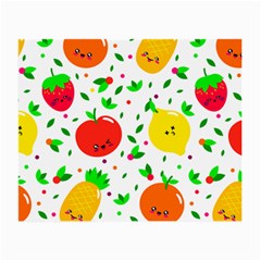 Pattern Fruits Orange Green Small Glasses Cloth