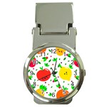 Pattern Fruits Orange Green Money Clip Watches Front