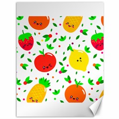 Pattern Fruits Orange Green Canvas 36  X 48 